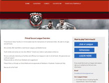 Tablet Screenshot of primalsoccer.com